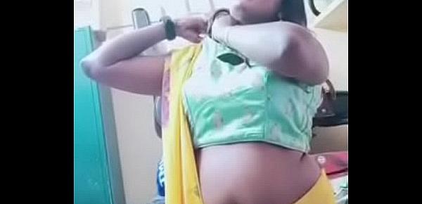  Swathi naidu sexy dress change and getting ready for shoot part -1
